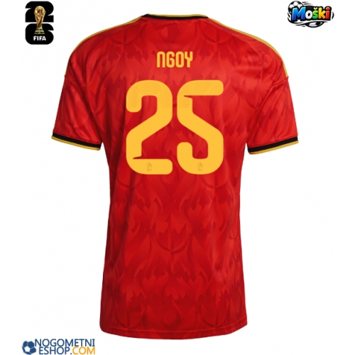 Moški Nogometni dresi Belgija Nathan Ngoy #25 Domači SP 2026 Kratek Rokav
